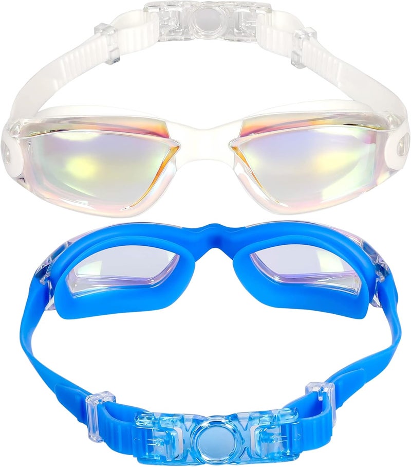 EWPJDK Swim Goggles - 2 Pack Swimming Goggles Anti Fog No Leaking For Adult Women Men - Image 2
